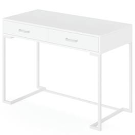 Kadyn - Study Writing Desk, Computer Desk,39" Computer Desk with Drawers, Modern Writing Desk Study Desk - White
