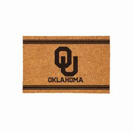Evergreen Enterprises - Oklahoma Sooners 24" x 36" Outdoor Monochrome Team Logo Coir Mat - Brown