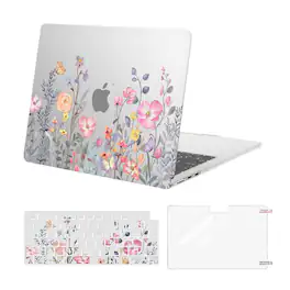 mosiso - For MacBook Air 13 inch Case 2026-2022 M5 A3449 M4 A3240 M3 A3113 M2 A2681, Pattern Case&Keyboard Cover&Screen Film - H483