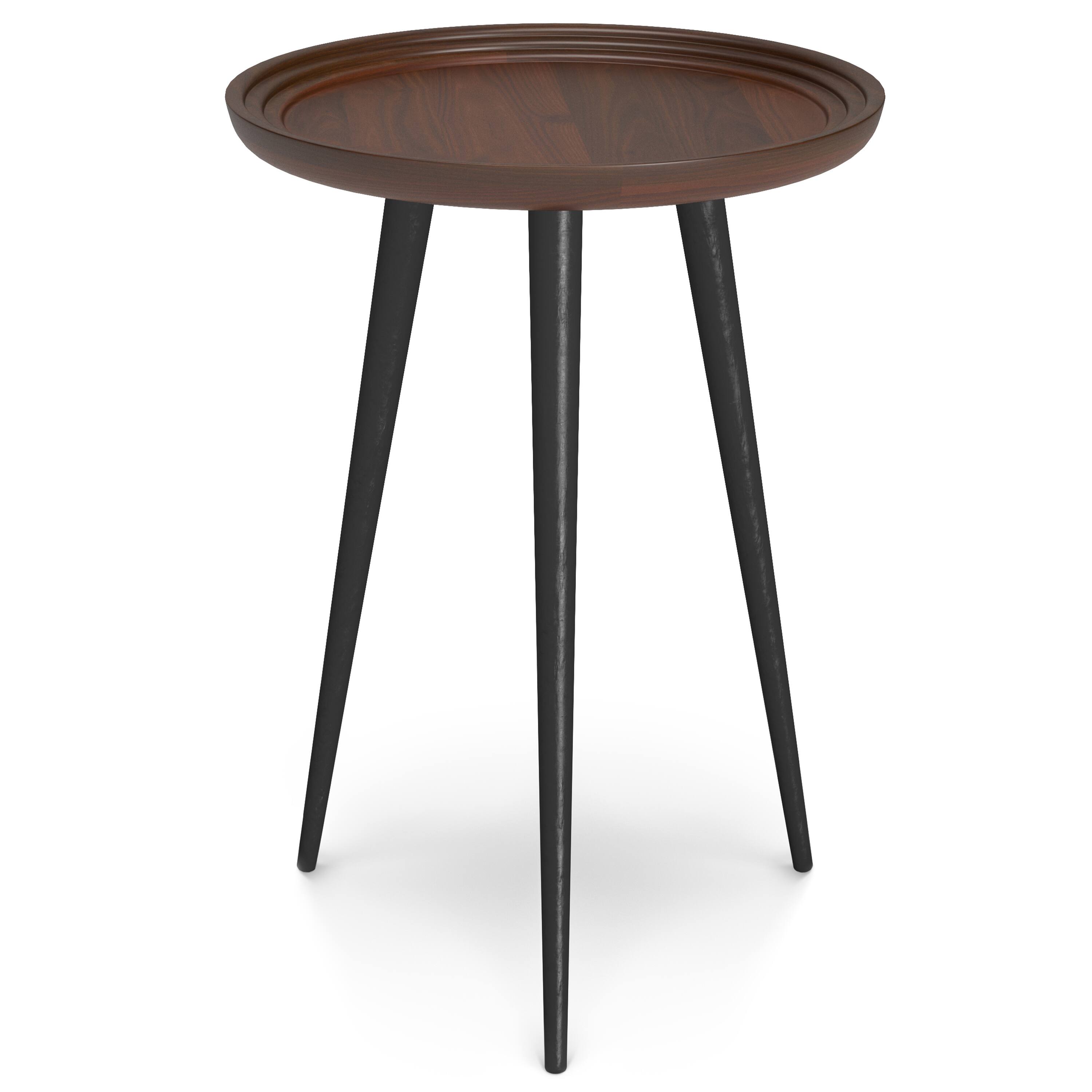 Angle. Simpli Home - Clairmont Round Side Table - Cognac.
