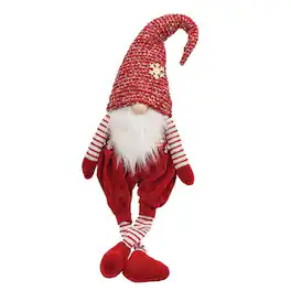 BreeBe - Nubby Fabric Dangle Leg Gnome - Red