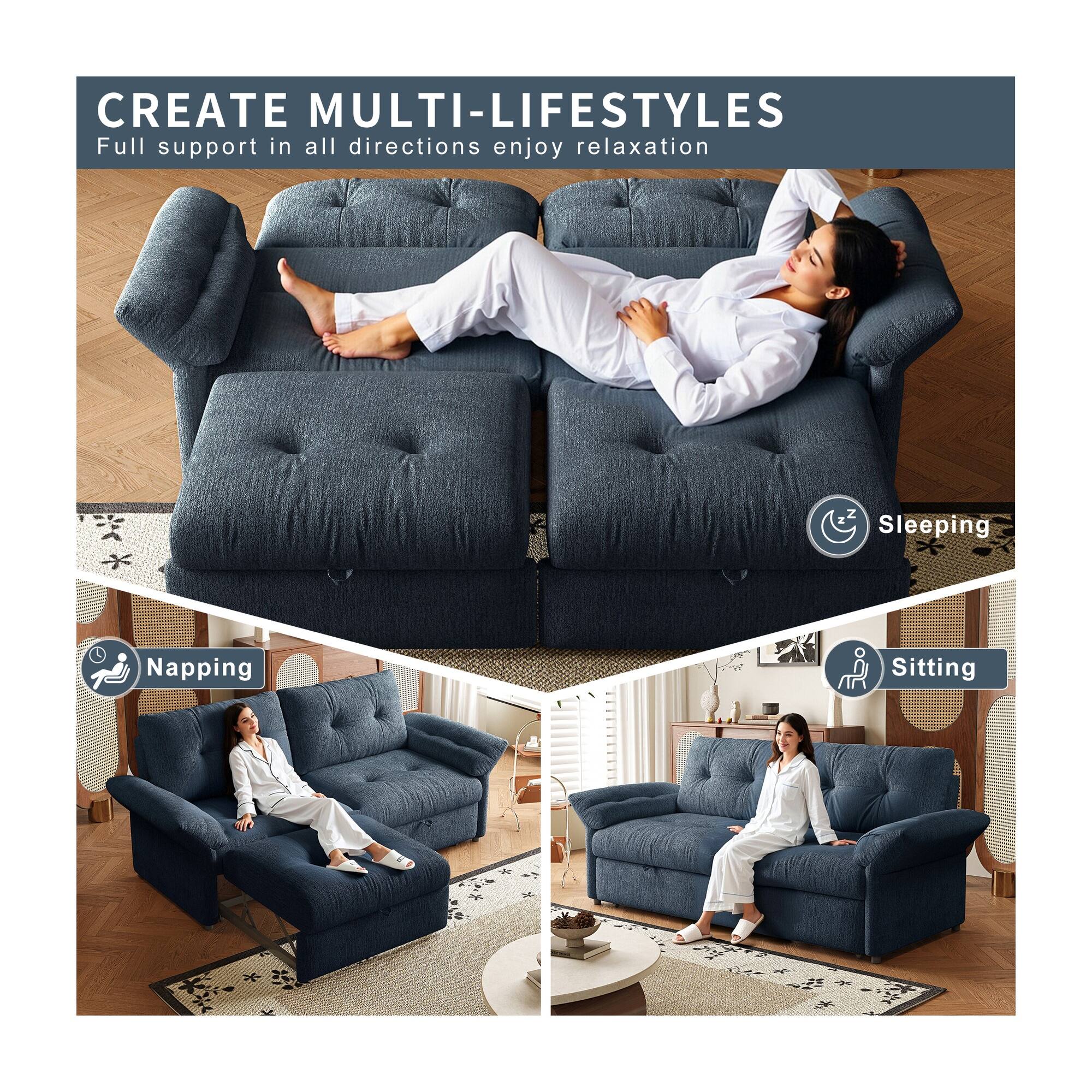 CREATE MULTI-LIFESTYLES  
Full support in all directions enjoy relaxation  

Sleeping  
Napping  
Sitting