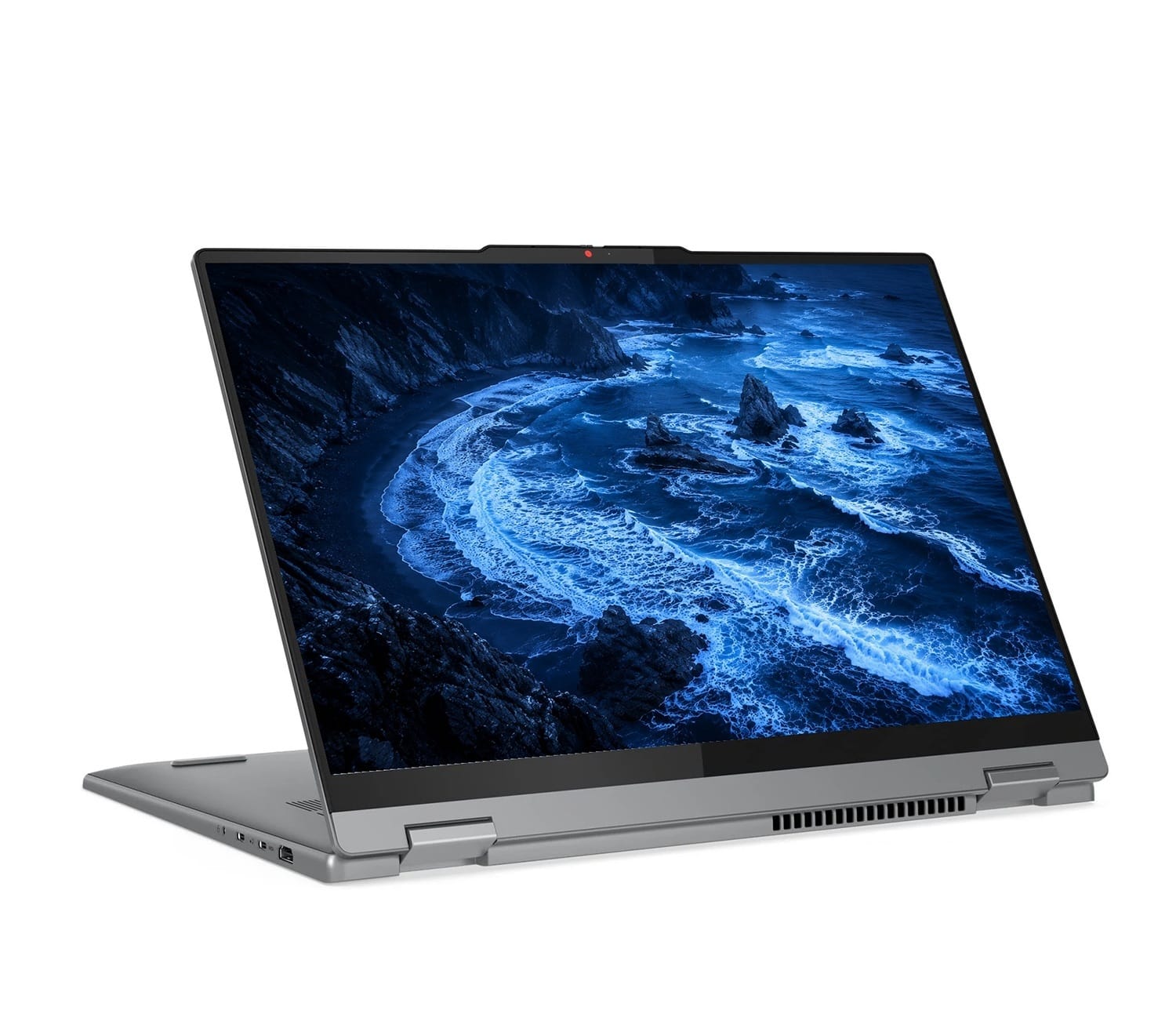 Front. Lenovo - Ideapad 5i 2-in-1 16'' FHD+ Touchscreen Laptop - Intel Core 5 120U - 16GB Memory - 512GB SSD - Windows 11 - Luna Grey.