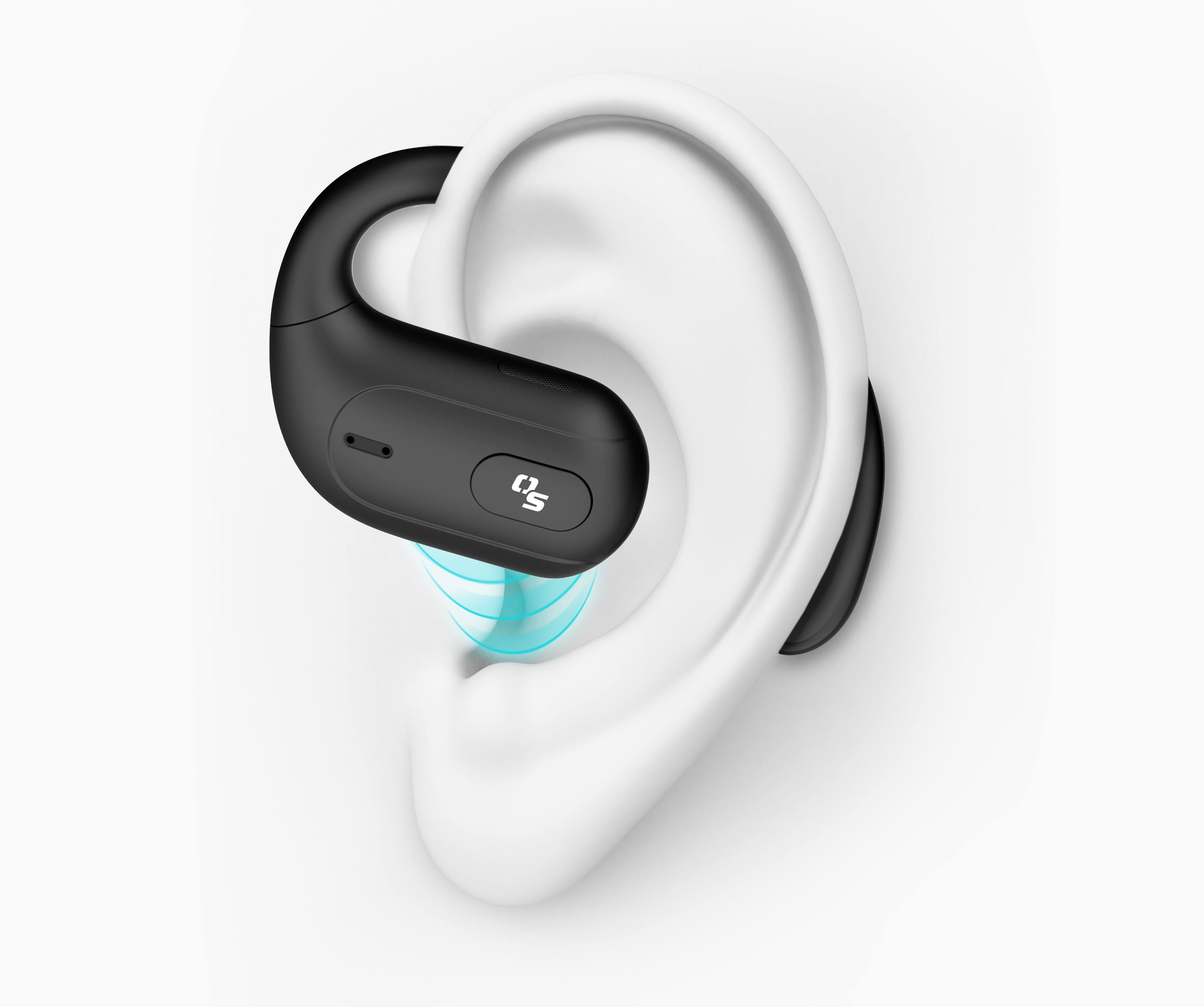 Alt View 2. OPN Sound - Aria+ True Wireless Earbuds With Charging Case - Black.