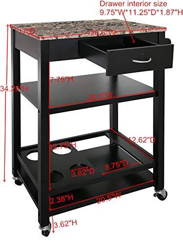 Drawer interior size: 9.75"W x 11.25"D x 1.87"H

Dimensions:
- 17"D
- 34.25"H
- 26.6"W
- 20.5"W
- 12.75"H
- 8.75"D
- 3.62"D
- 2.38"H
- 20.5"W
- 3.62"H
- 2.62"D
- 8.75"D
- 12.62"D
- 2.75"H
- 3.62"H
