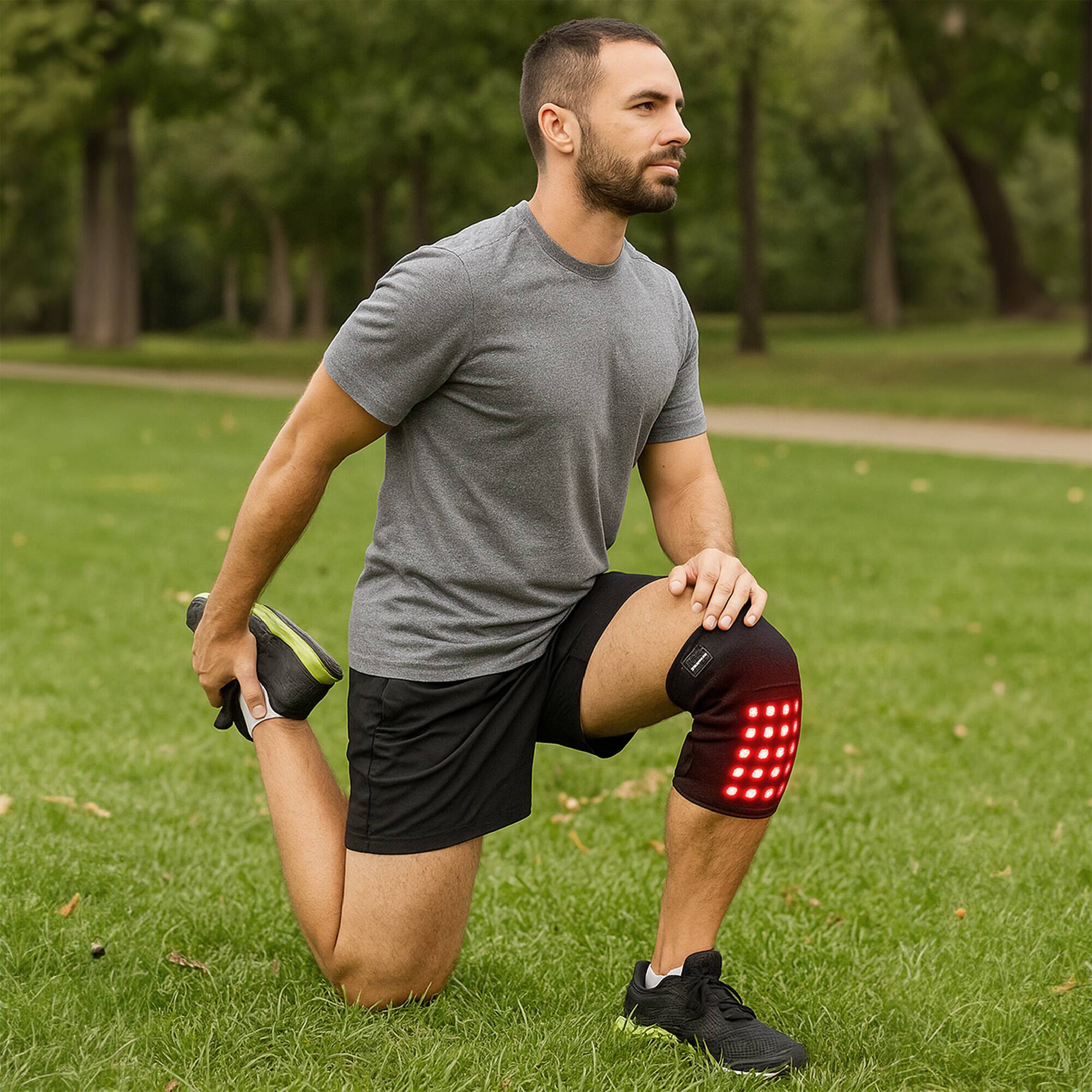 Left. Pursonic - Pursonic Red Light Therapy Knee Pad – Targeted Relief for Knee Pain, Stiffness & Recovery.