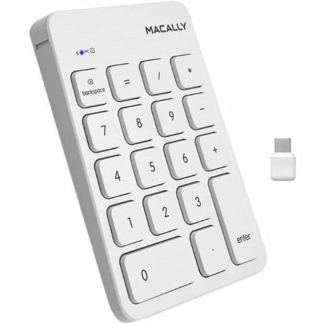 Macally - keypad - Wireless Connectivity - RF - 2.40 GHz - USB Type C Interface - 18 Key(s) - MacBook, Chromebook - Unknown