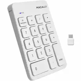 Macally - keypad - Wireless Connectivity - RF - 2.40 GHz - USB Type C Interface - 18 Key(s) - MacBook, Chromebook - Unknown
