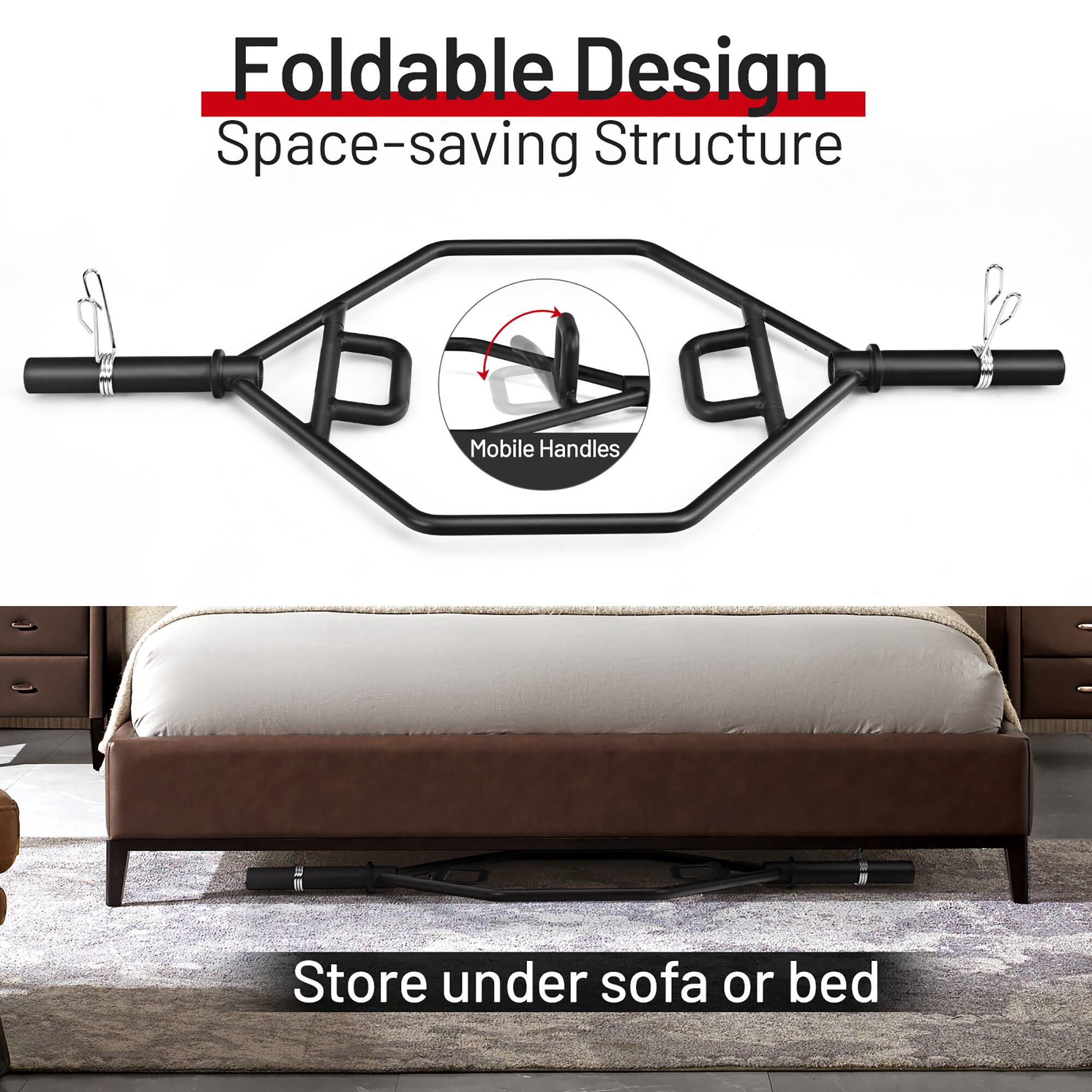 Foldable Design Space-saving Structure Mobile Handles Store under sofa or bed