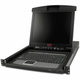 APC - 17" Rack LCD Console with Integrated 8 Port Analog KVM Switch - 8 Computer(s) - 17" LCD - TouchPad - 120 V, 240 V AC - Unknown