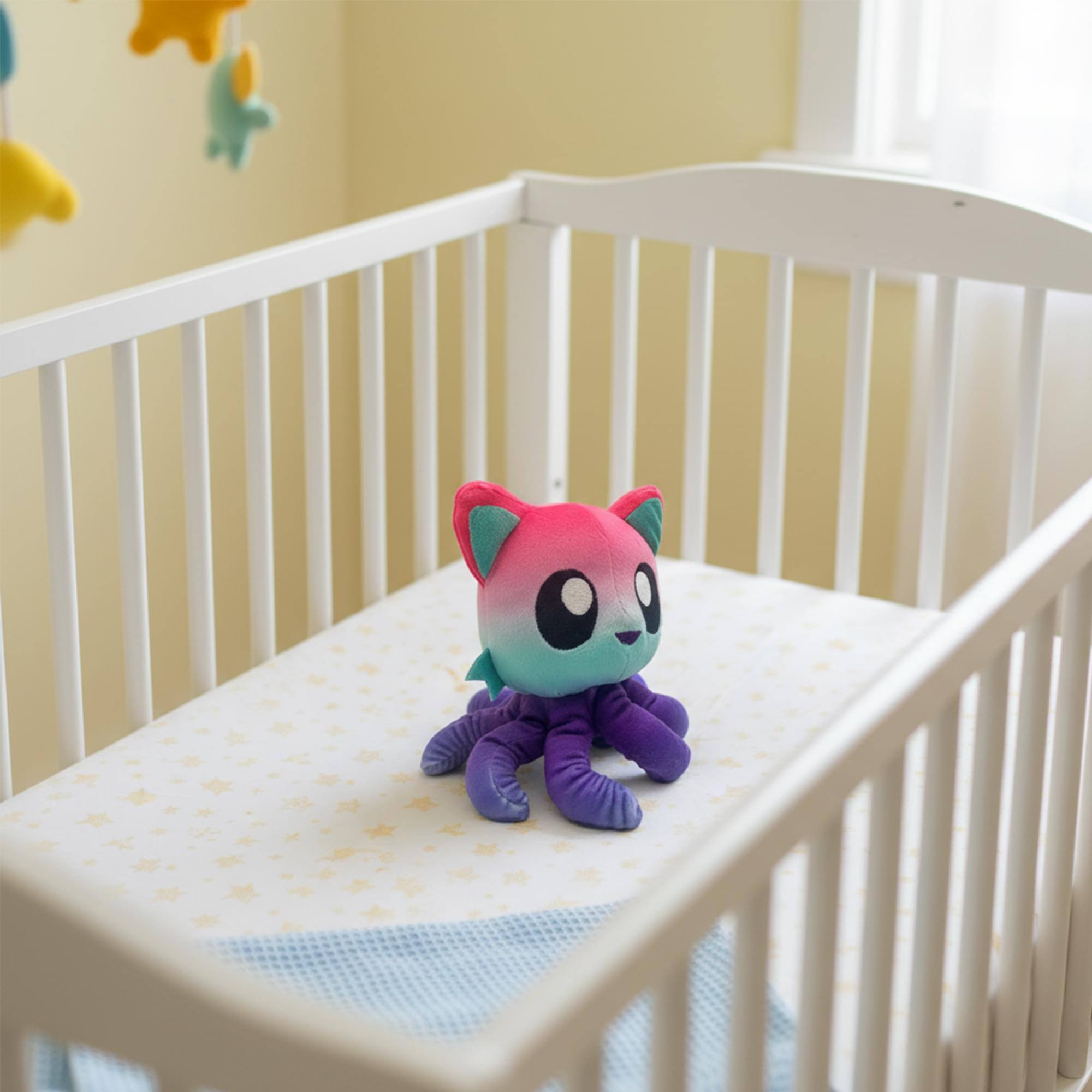 Alt View 3. Tentacle Kitty - Tentacle Kitty Atomic Vibration 6 Inch Little One Plush - Multi-Colored.