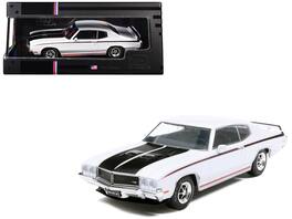 1970 Buick GSX Apollo and Red Stripes 1/43 Diecast Model by IXO Models - White with Black