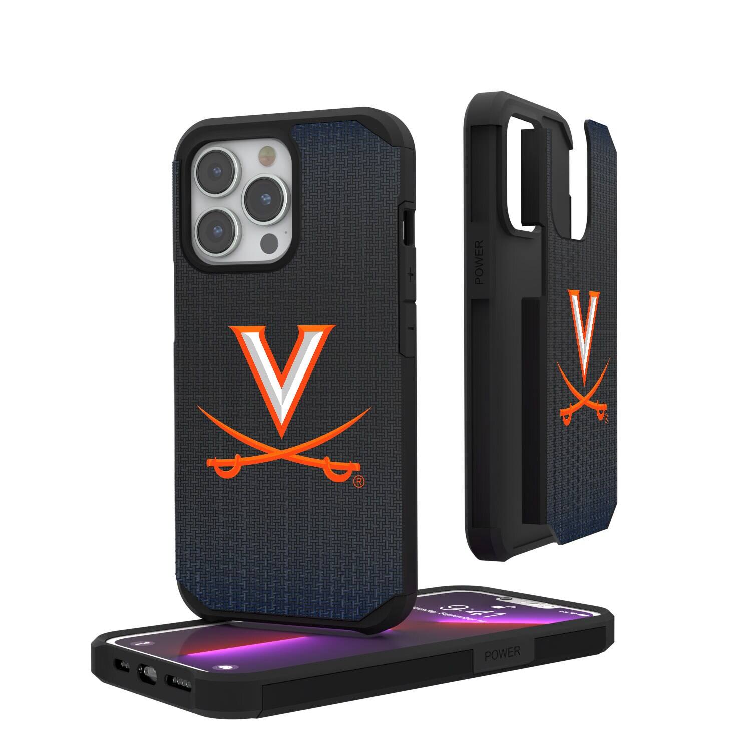 Keyscaper NCAA Virginia Cavaliers Linen Logo iPhone Rugged Case 14 Pro ...