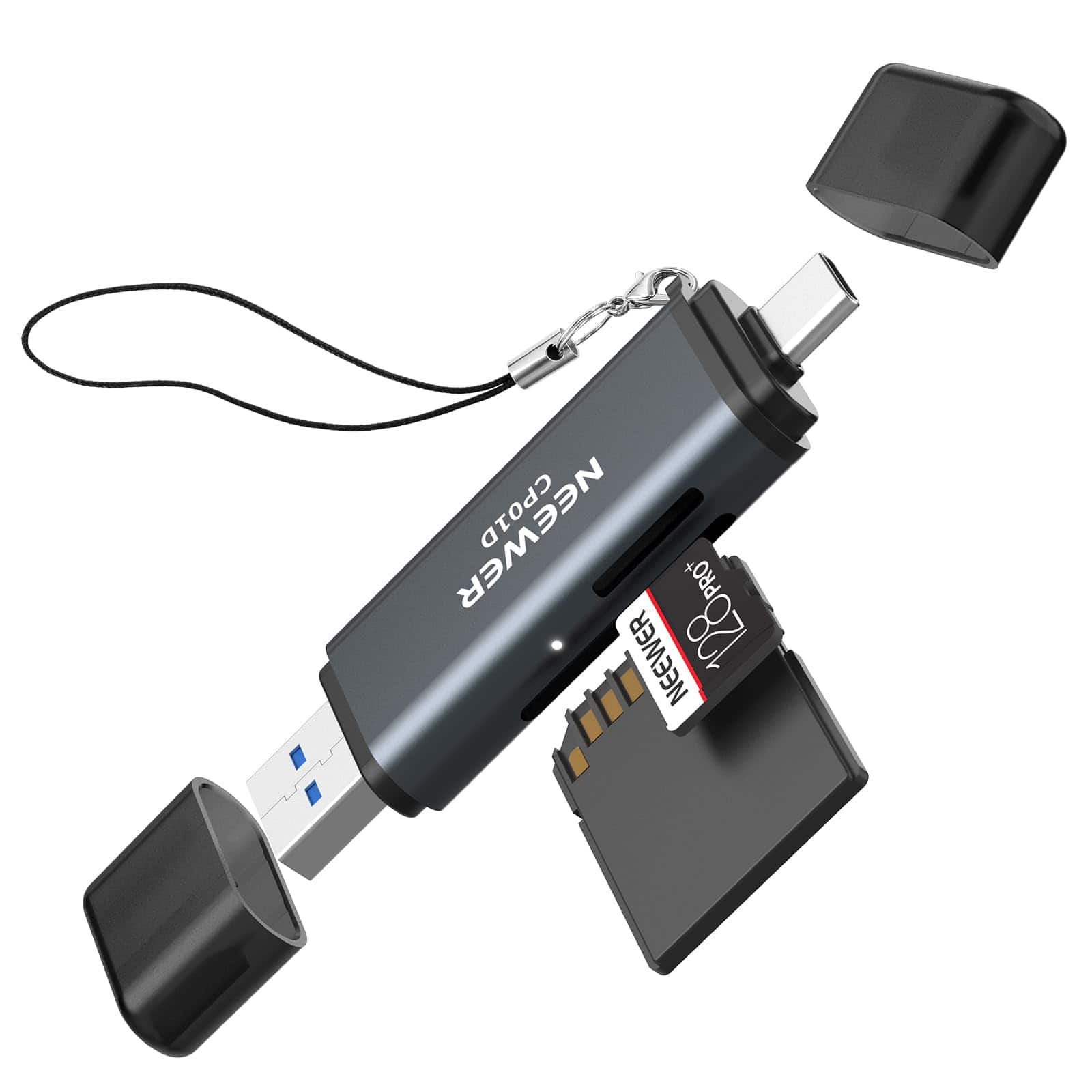 Neewer - Dual Slot USB-C/USB-A Card Reader, USB3.1