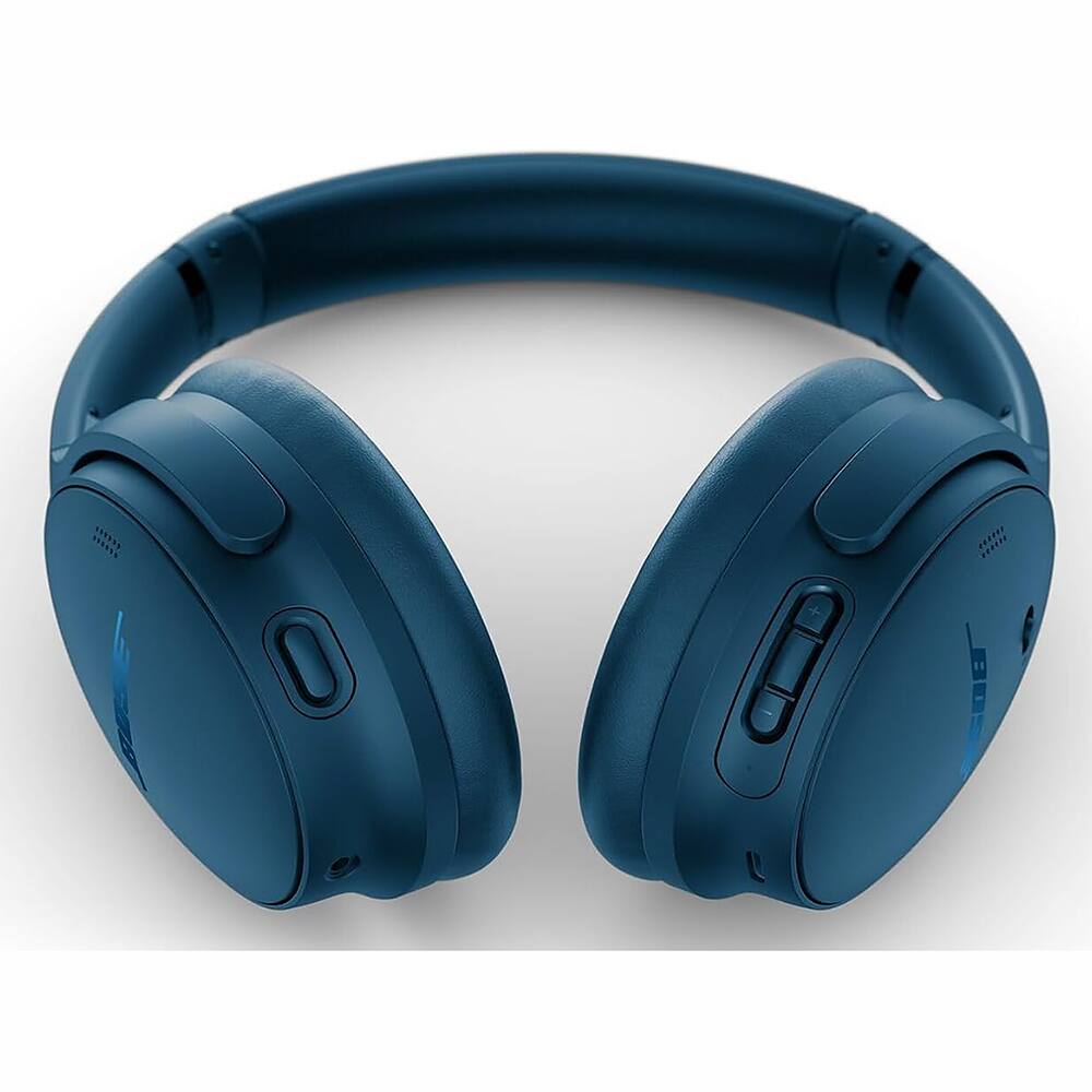 Left. Bose - QuietComfort Wireless Over-Ear Bluetooth Headphones Power Bundle - Twilight Blue.
