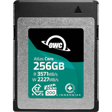 OWC
Atlas Core
256GB
R 3571MB/s
W 2227MB/s
CF express 2.0
4
TM
TM
INNERGIZE