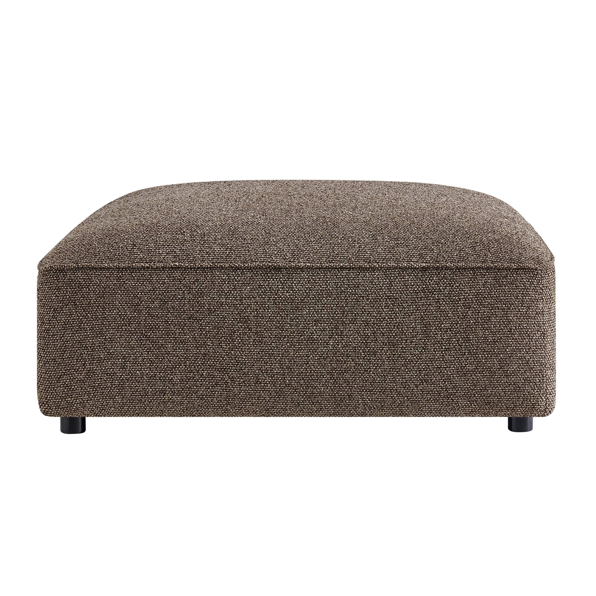 Alt View 2. Modway - Auren Lattice Bouclé Upholstered Ottoman by Modway - Earth.