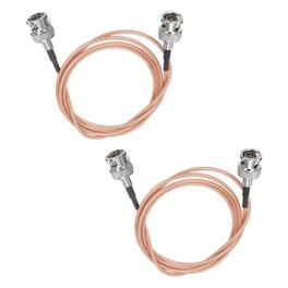 Unique Bargains - 2pcs 4.92FT 3G-SDI Cable BNC Male to Male HD-SDI RG179 Coaxial Video Jumper for CCTV Monitor - Orange