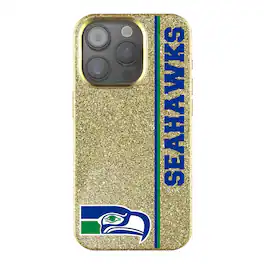 Keyscaper - NFL - Seattle Seahawks Throwback Logo iPhone Bling Case - 16 - Gold
