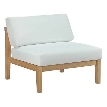 Front. Modway - Bayport Outdoor Patio Teak Armless - White.