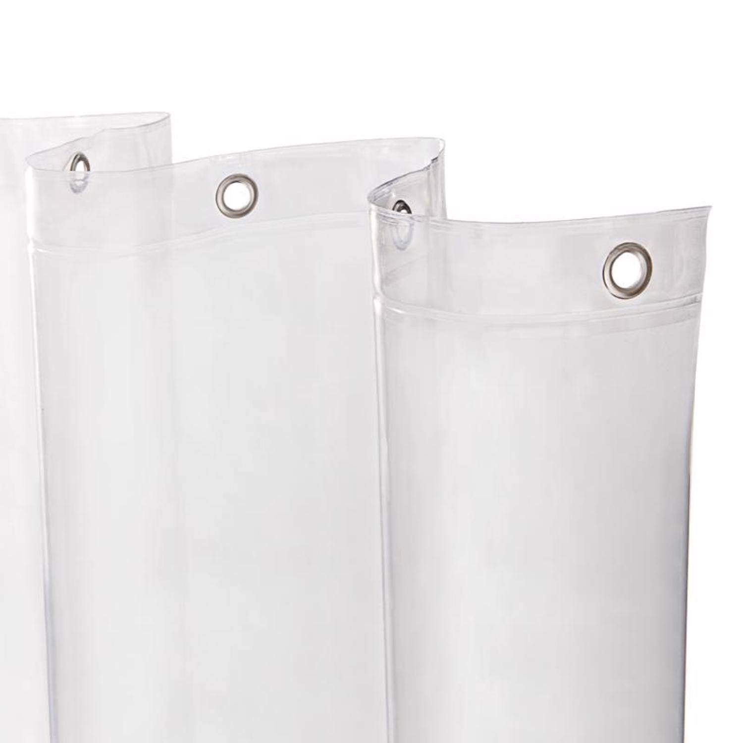 Left. Kenney - Kenney 72 in. H X 70 in. W Clear Shower Curtain Liner PEVA - Clear.