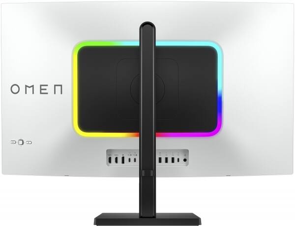 Alt View 3. HP - OMEN Transcend D32 31.5" 4K OLED UHD 240Hz Gaming Monitor 16:9 1500:1 FreeSync Premium Pro, USB Type-C DisplayPort, HDMI - Silver.