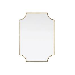 Elegant Kitchen and Bath - Notched Metal Mirror 30x42 inch - Brass