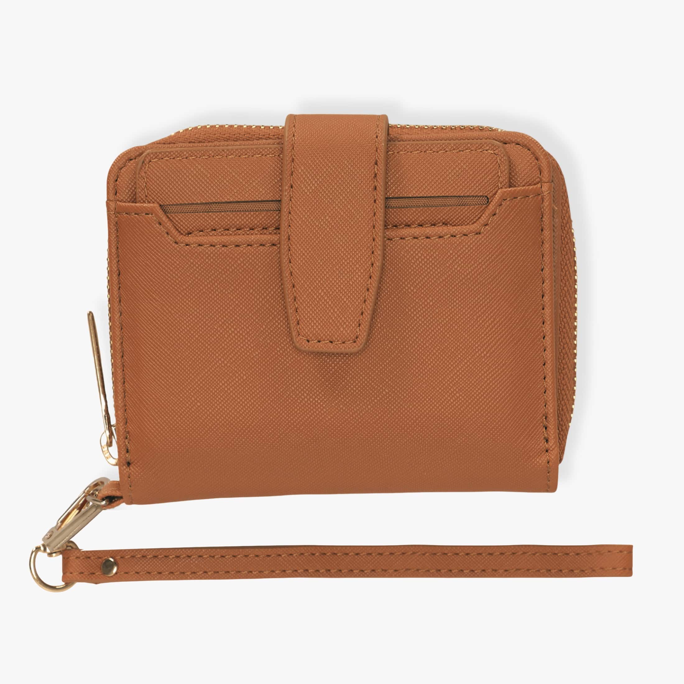 Hynes Eagle - Luxe Compact RFID Wallet - Caramel Brown