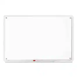 Quartet - iQ Total Erase Translucent-Edge Board, 36" x 23", White Surface, Clear Plastic Frame