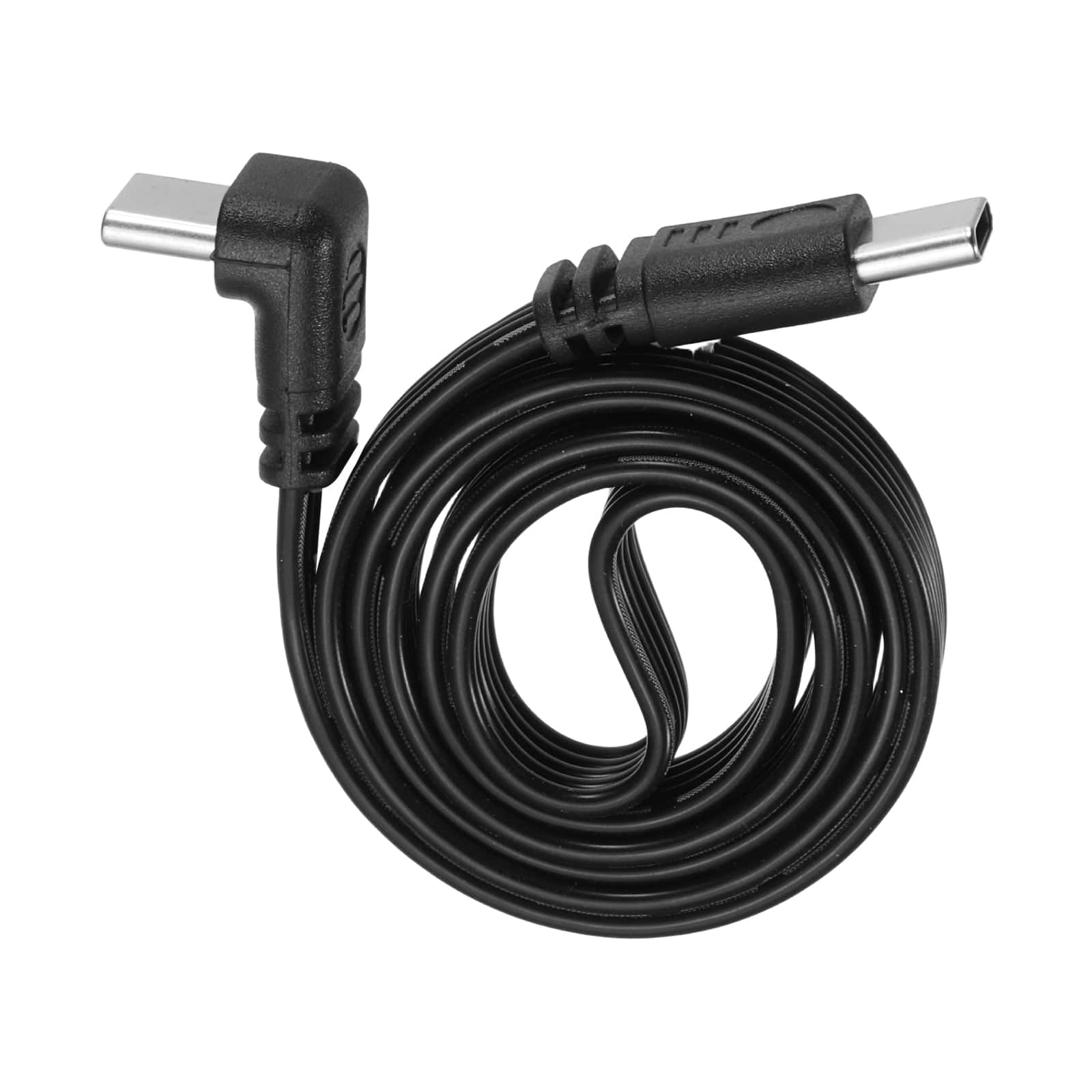 Unique Bargains - Flat USB C Cable, 90 Degree USB C to USB C Adapter, 480Mbps, Silicone, for Phone/Tablet/Laptop/Car Charger - Black