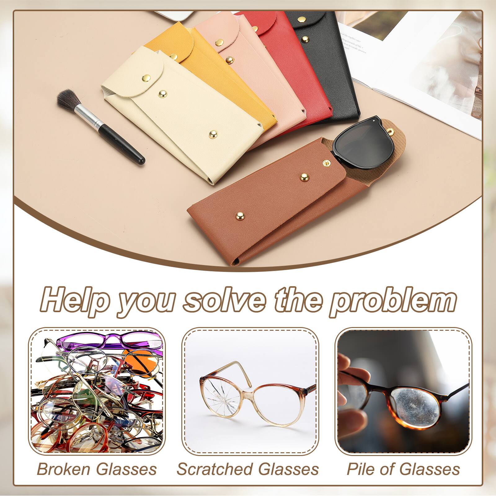 Help you solve the problem

Broken Glasses
Scratched Glasses
Pile of Glasses