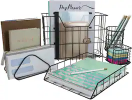 Sorbus - 5-Piece desk organizer set for Home and Office