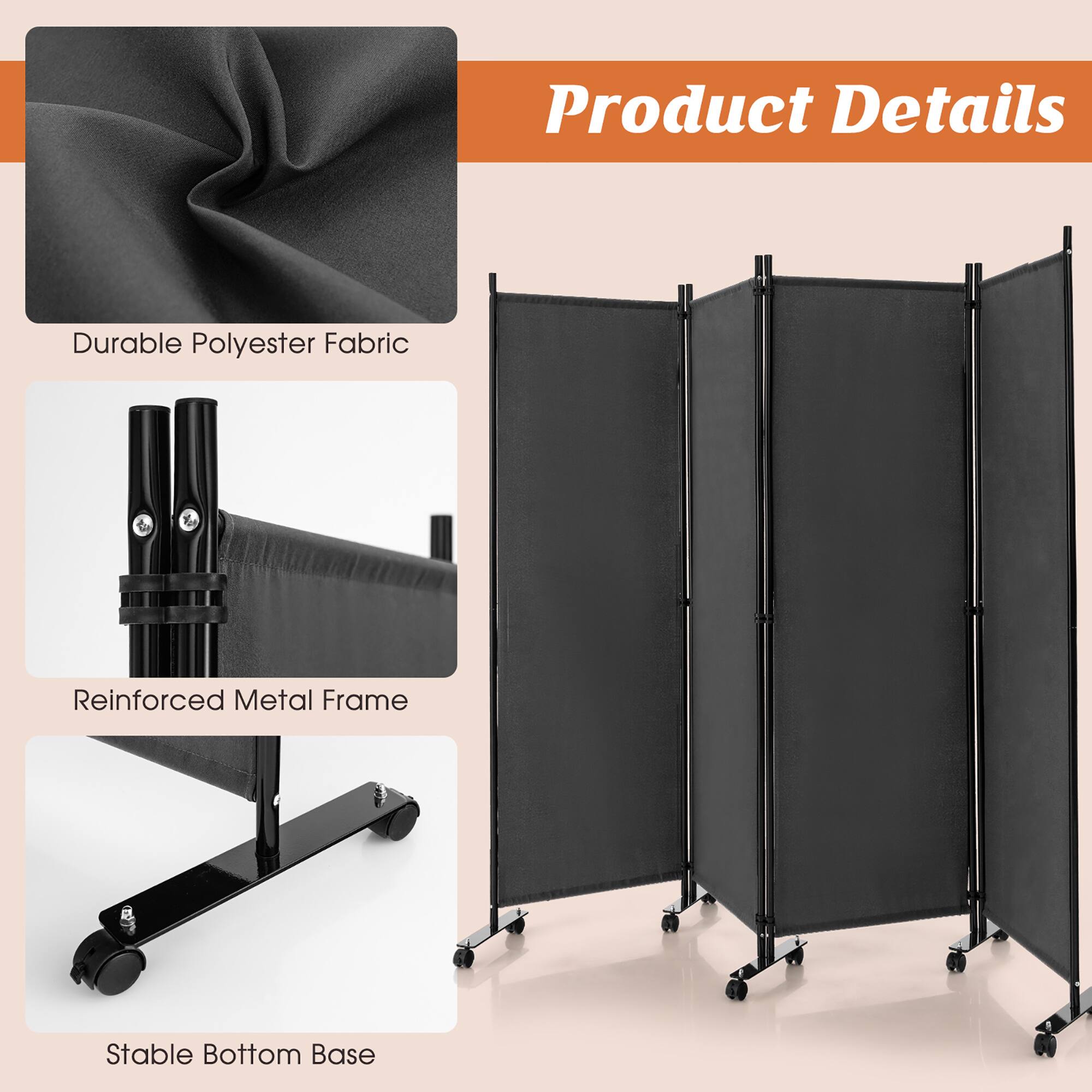 Product Details
- Durable Polyester Fabric
- Reinforced Metal Frame
- Stable Bottom Base