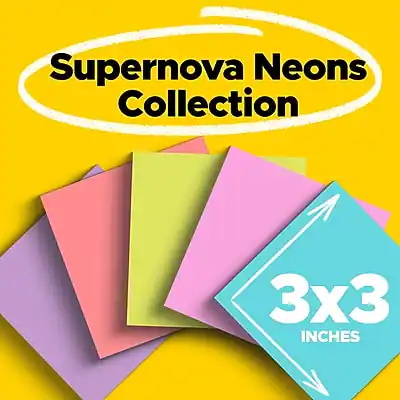 Staples Note Pad Comp Post it Super Sticky Notes, 3