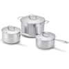 Front. Alva - Alva Maestro 5-Ply Stainless Steel 6-Piece Pot Set with Lids - Silver.