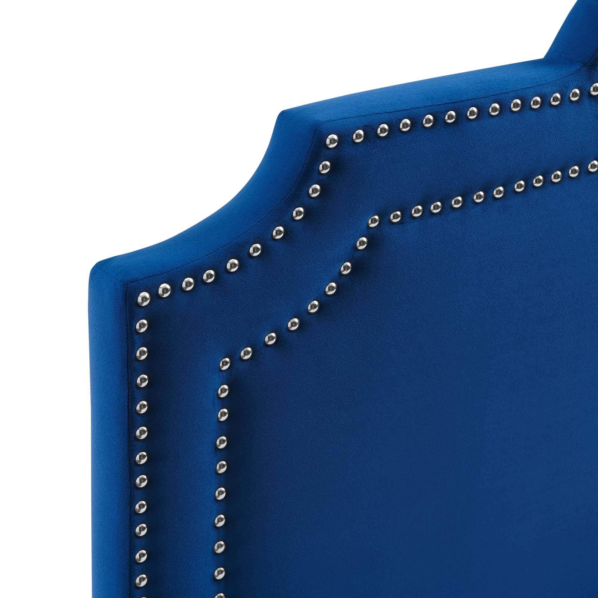 Alt View 8. Modway - Aviana Performance Velvet King Bed - Blue.