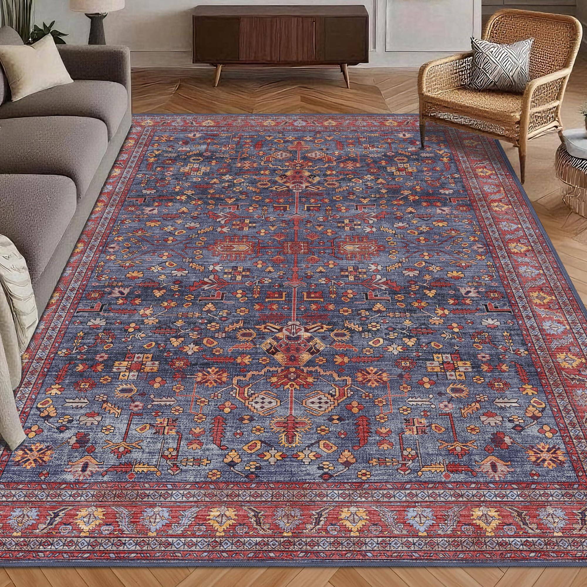 Indigo and Crimson 3' x 5' (Rectangular)