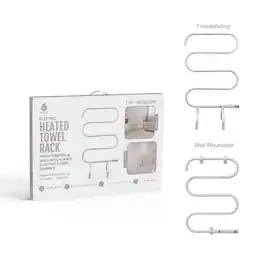 Pursonic - Electric Heated Towel Warmer Rack – Wall-Mount or Freestanding - White