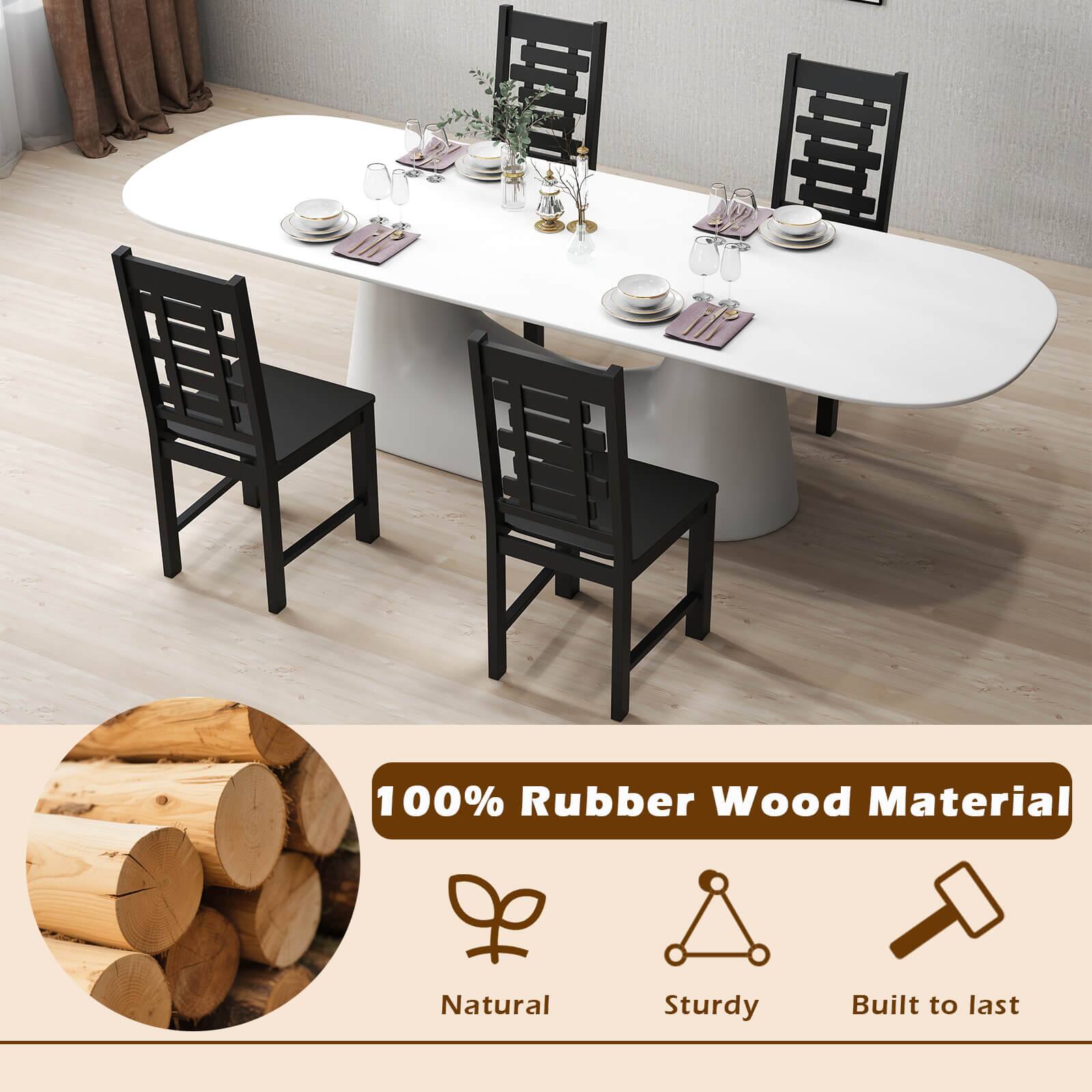 100% Rubber Wood Material  
Natural  
Sturdy  
Built to last
