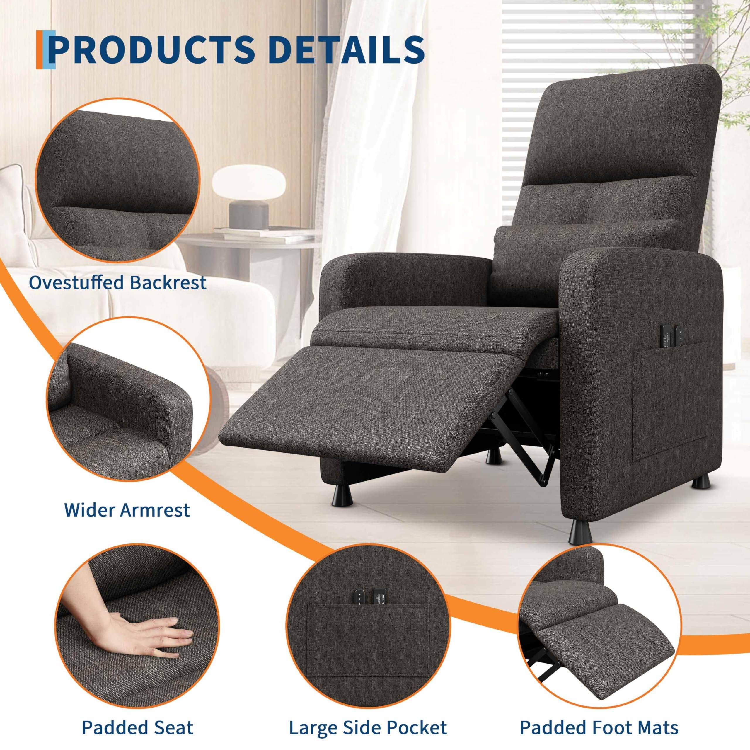 PRODUCTS DETAILS

- Ovestuffed Backrest
- Wider Armrest
- Padded Seat
- Large Side Pocket
- Padded Foot Mats