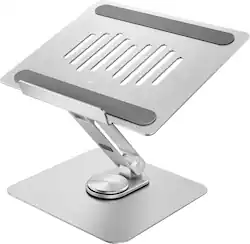 Insignia™ - Laptop Stand with Adjustable Height and Angle for Laptops up to 17” Wide - Silver - Front_Zoom