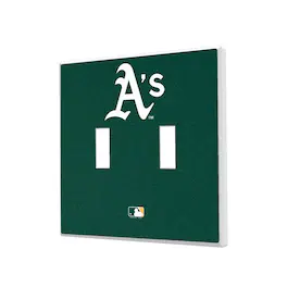 Keyscaper - Athletics Solid Design Double Toggle Light Switch Plate - Multicolor