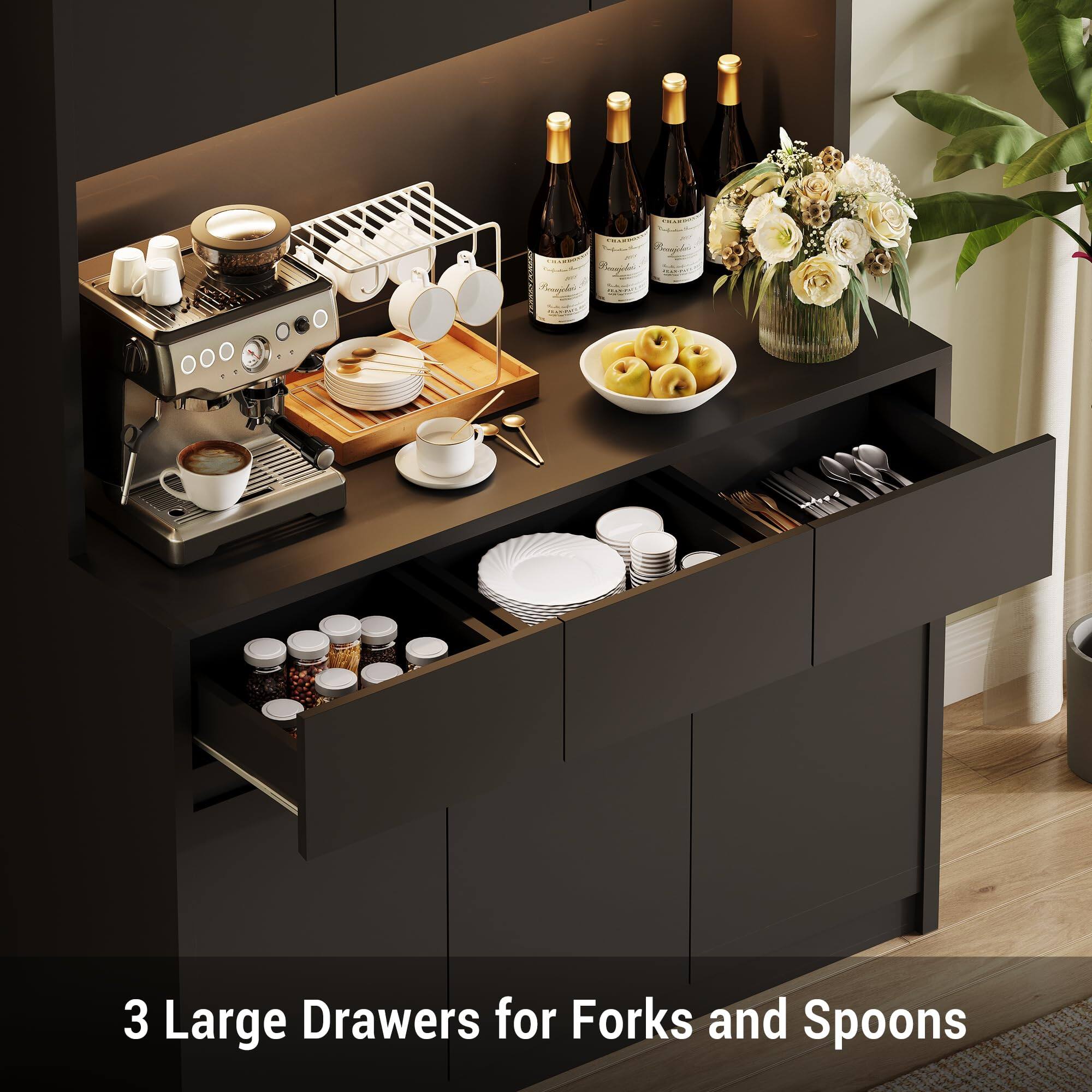 3 Large Drawers for Forks and Spoons
