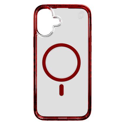 Front. Cellhelmet - Magnitude Series MagSafe Compatible Case for iPhone 16 Plus - Lava Red.