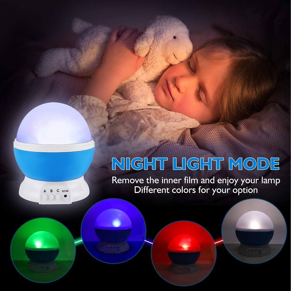 NIGHT LIGHT MODE  
Remove the inner film and enjoy your lamp  
Different colors for your option  

A B C DCB