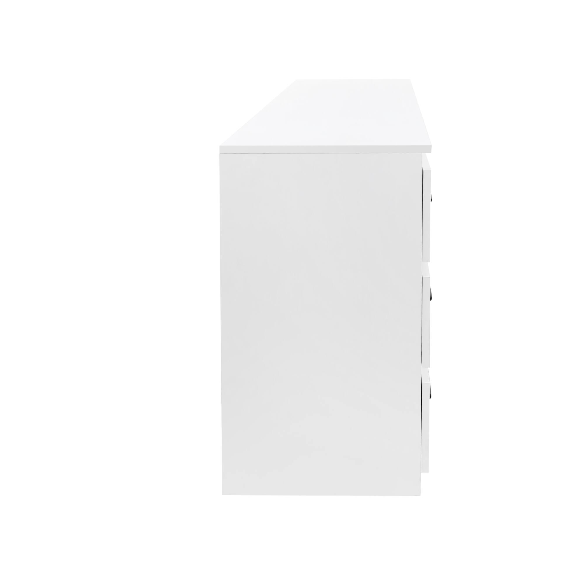 Alt View 5. APRILSOUL - Modern white side cabinet with 6 drawers Wood Chest of Drawers for Living Room Bedroom or Hallway White - White.