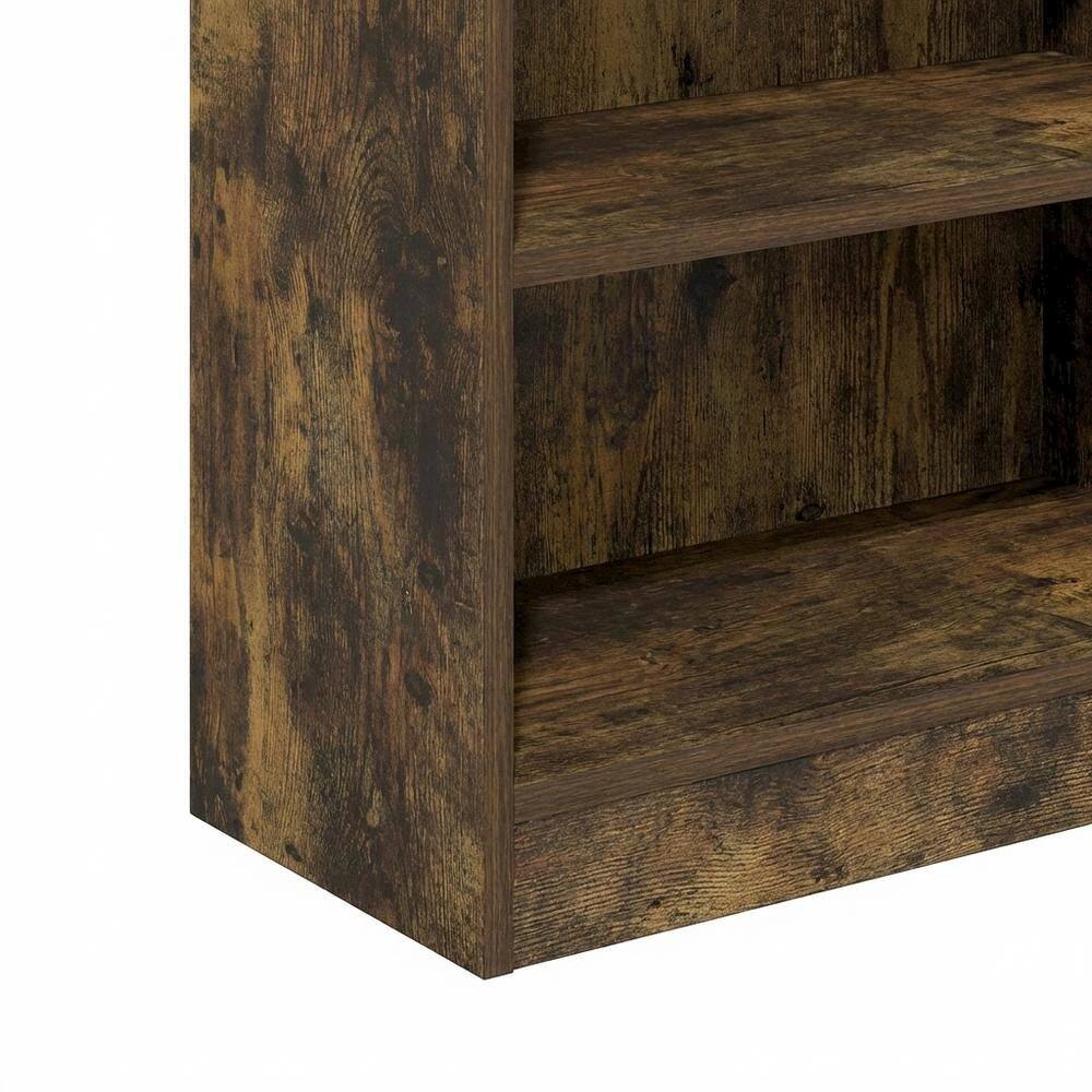 Alt View 2. FurniFact - Engineered Wood Bookcase with Shelves for Home Storage and Organization - Amber Pine.