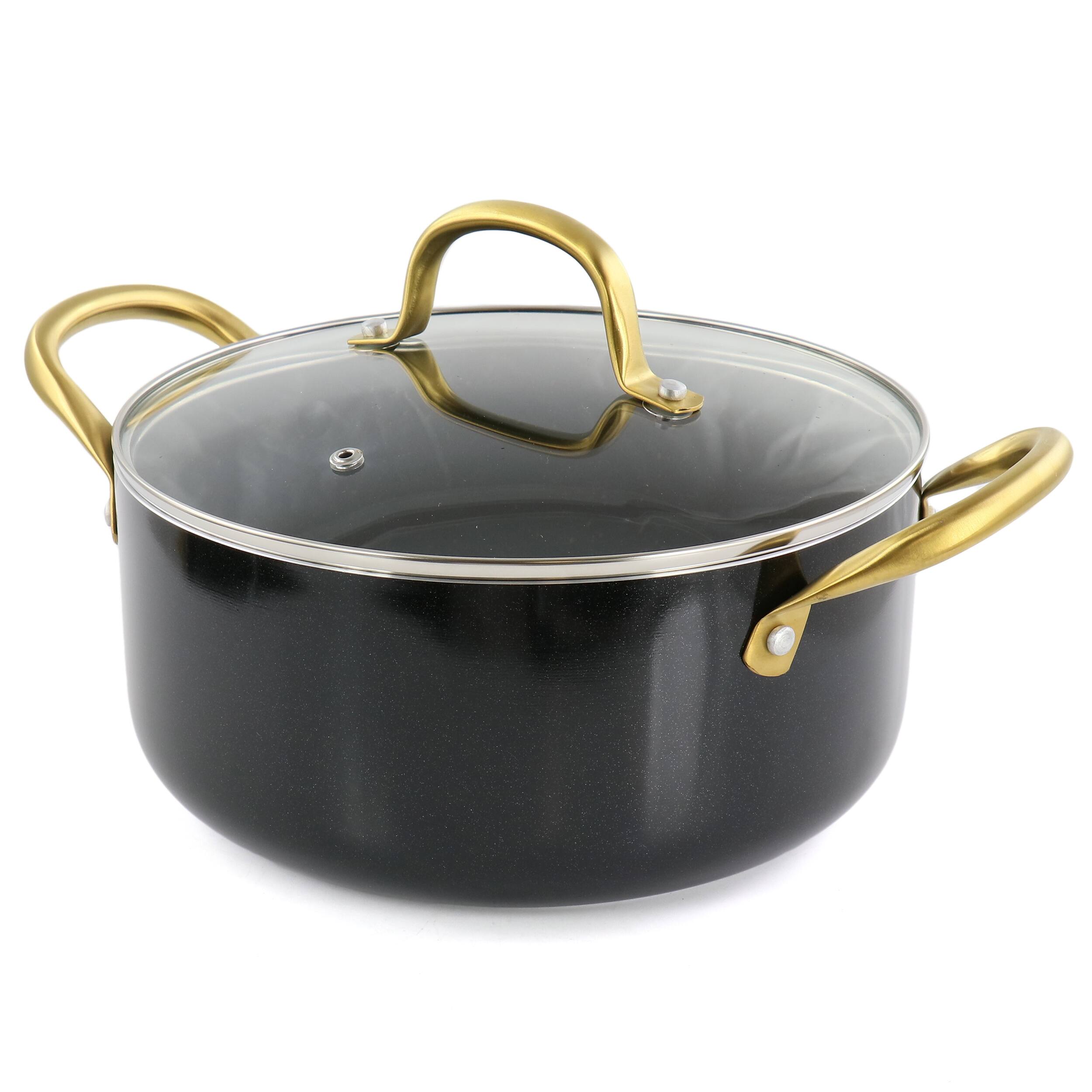 Alt View 3. Gibson - Gibson Home Ellsworth 12 Piece Aluminum Nonstick Cookware Set - Black.