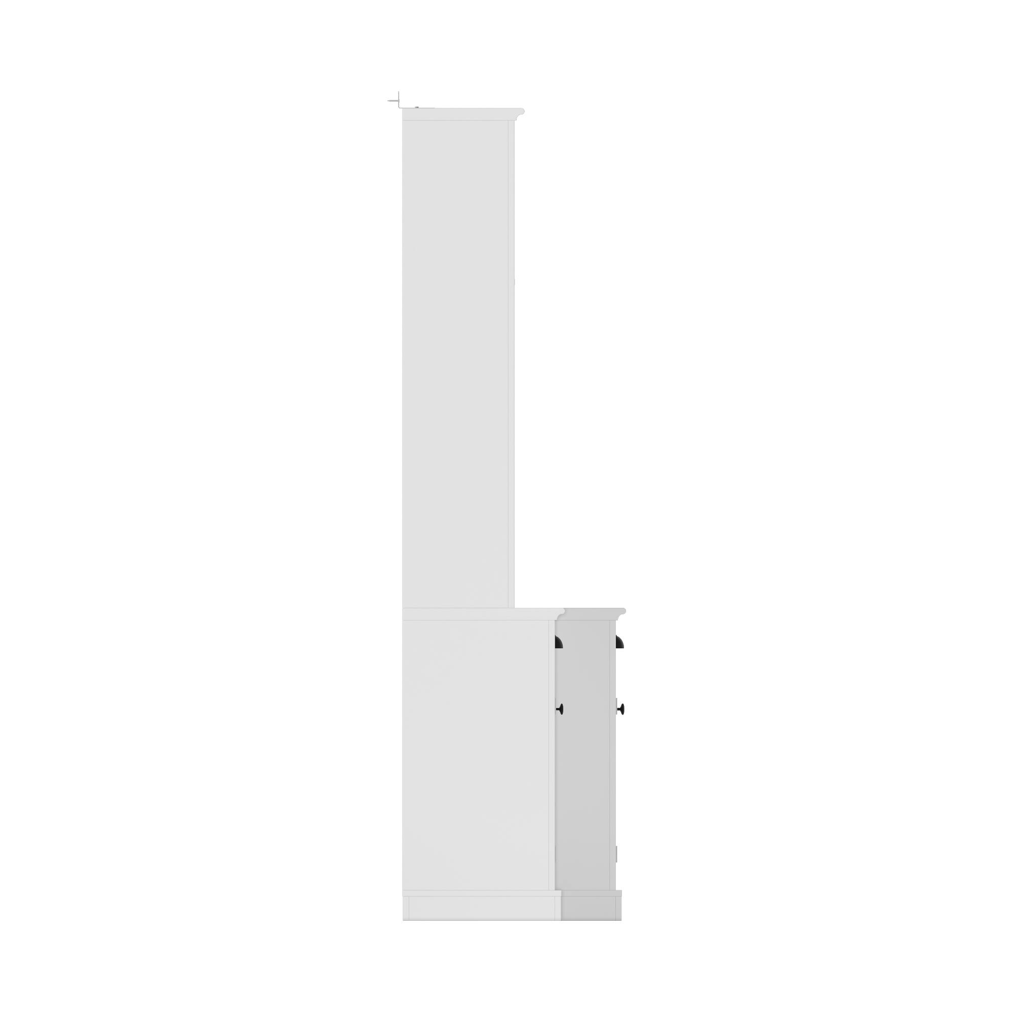 Alt View 1. Famapy - All-in-One Wall Bookcase Desk Combo – 5 Drawers, 9 Open Shelves, 8 Closed Compartments for Home Office, Media Room - White.
