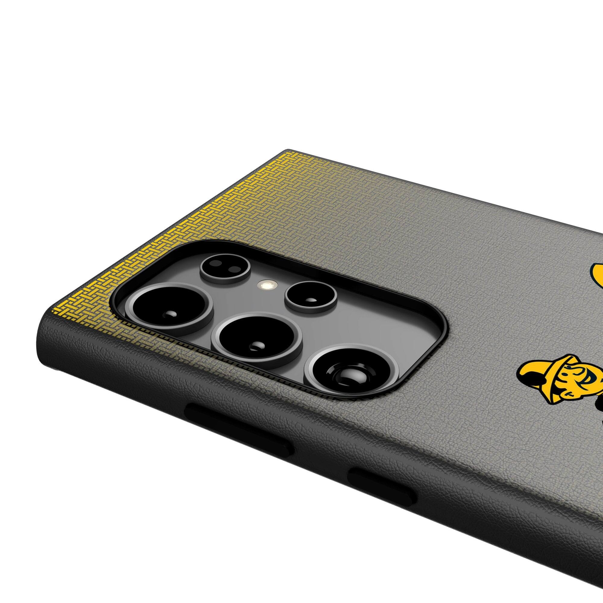Alt View 3. Keyscaper - Pittsburgh Steelers Historic Collection 1961 Galaxy Magnetic Bump Case - S25 - Black.